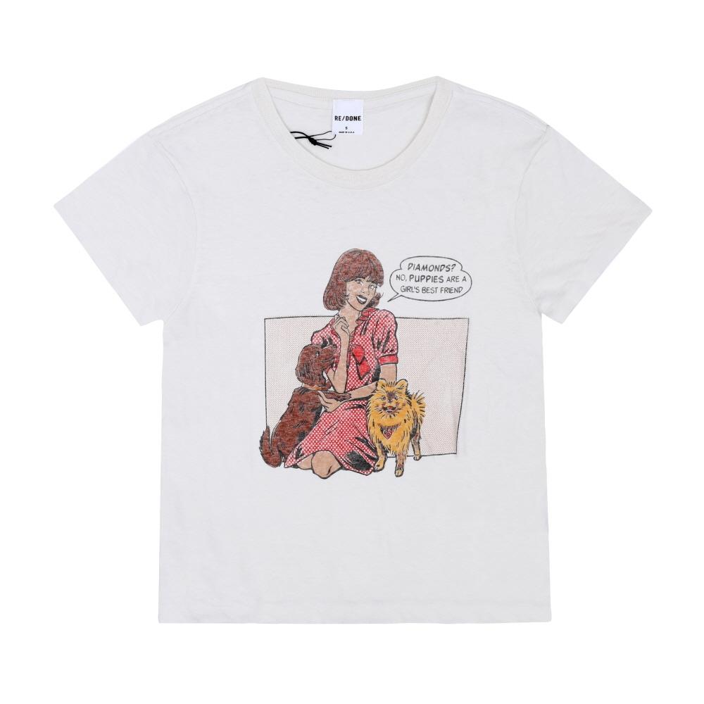 

Re Done 50S Boxy Puppy Women S Short Sleeve Tee 024 02wbxt004 024-02WBXT004 (S)