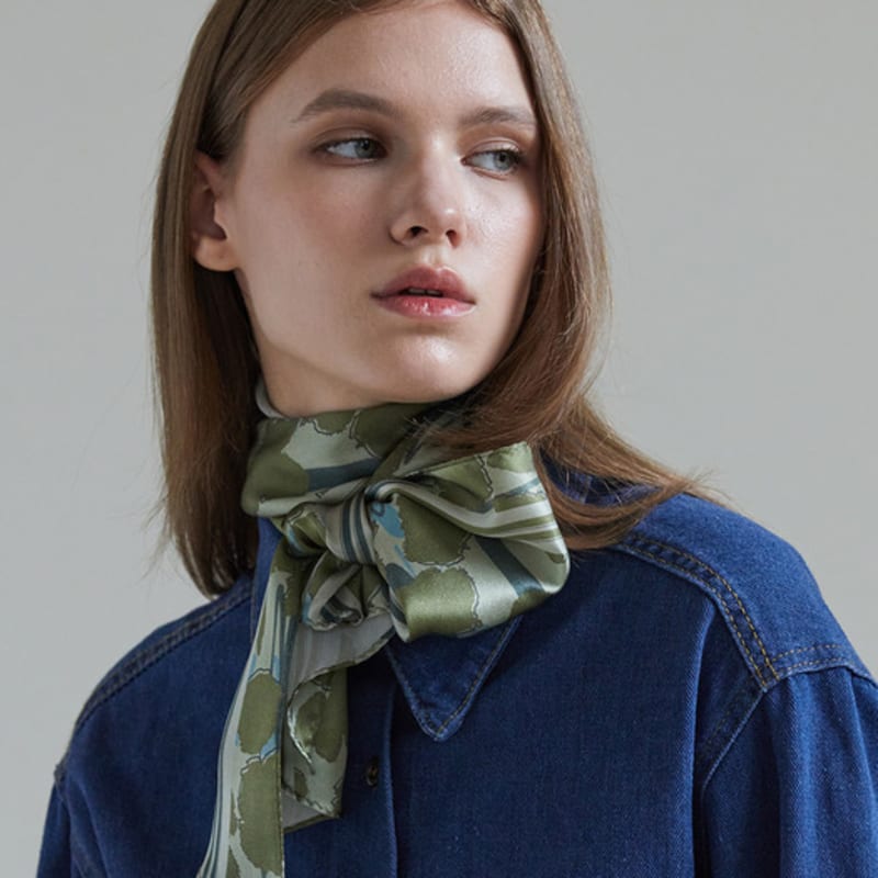 

ANA MAISON Cumulus Long Petit Silk Scarf [PML-1413] Cumulus
