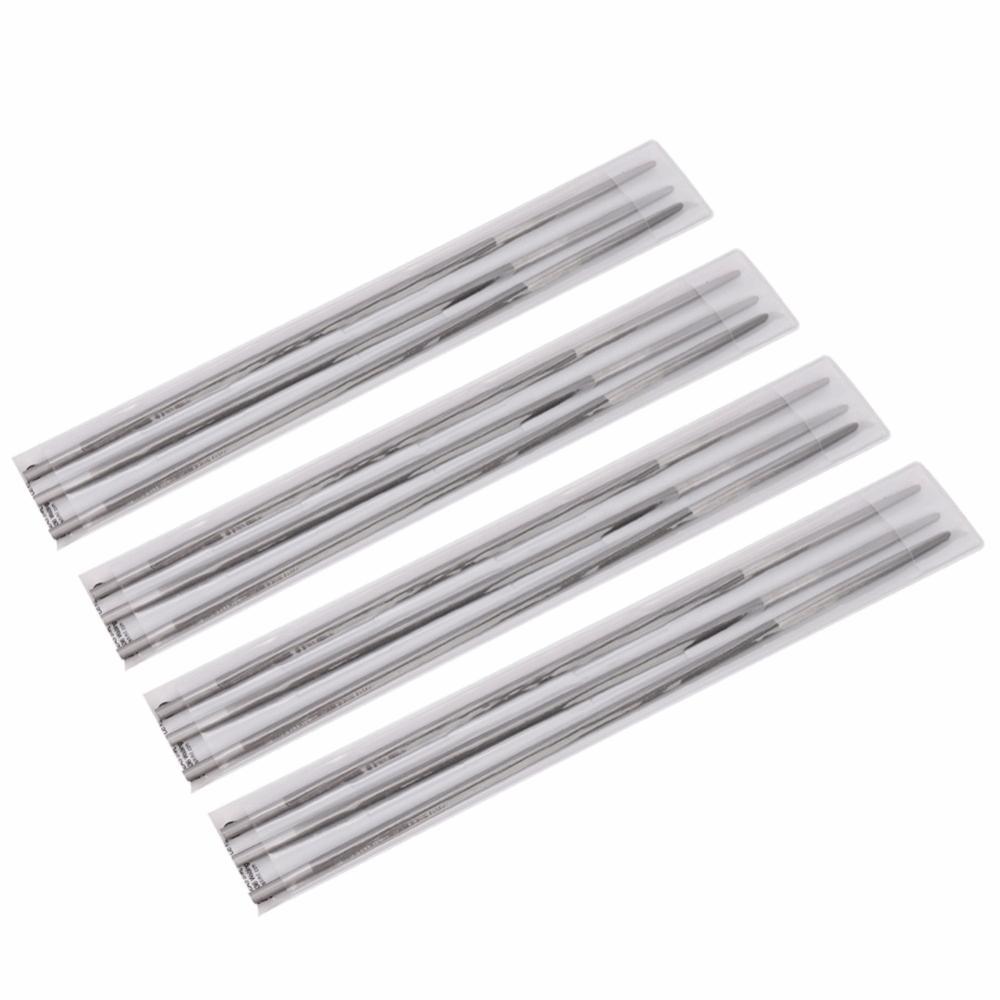 

12PCS Steel Chainsaw Chain Sharpening Files Portable Round Shape Round Chain Saw Hand Files Non-Slip Handle Siliver