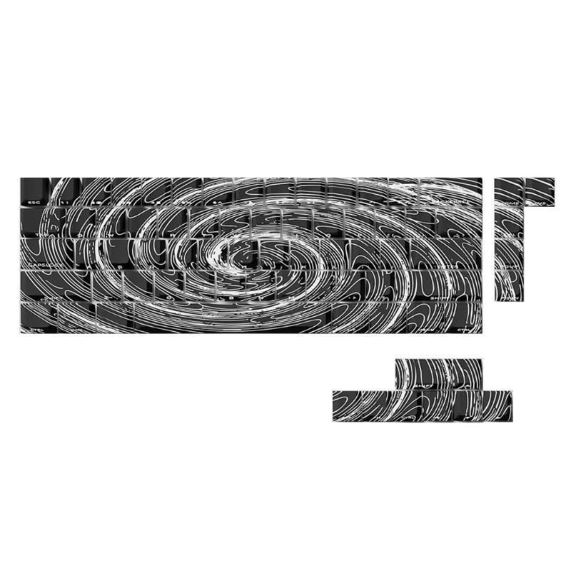 74/140Key PBT Backlits Keycaps Tornados Design Original Profile Side Engraved Keycaps For Mechanical Keyboards