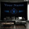 Chelsea F Custom Name Wall Tapestry Aesthetic Wall Hanging Printed Fabric Blanket Decorative Tapestries for Bedroom Living Room Home Decor
