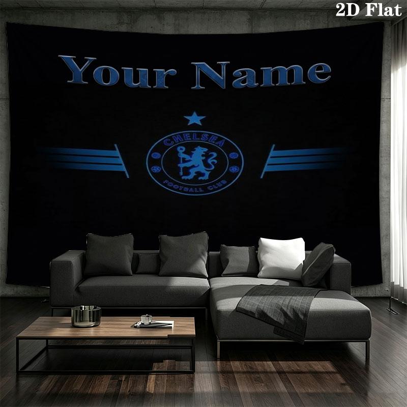 Chelsea F Custom Name Wall Tapestry Aesthetic Wall Hanging Printed Fabric Blanket Decorative Tapestries for Bedroom Living Room Home Decor
