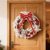 Christmas Door Wreath Farmhouse Winter Collection Xmas Decor Artificial Garland for Lawn Fireplace