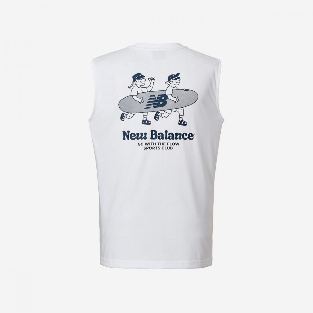 New Balance Uni Nb Boy Board Shop Sleeveless Nbnge21633   10  White