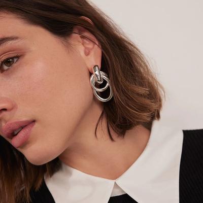 Orecchini a Lobo Dorati in Acciaio Inossidabile di Alta Qualità Semplici in Metallo Gioielli alla Moda Donna Bijoux Femme Impermeabili