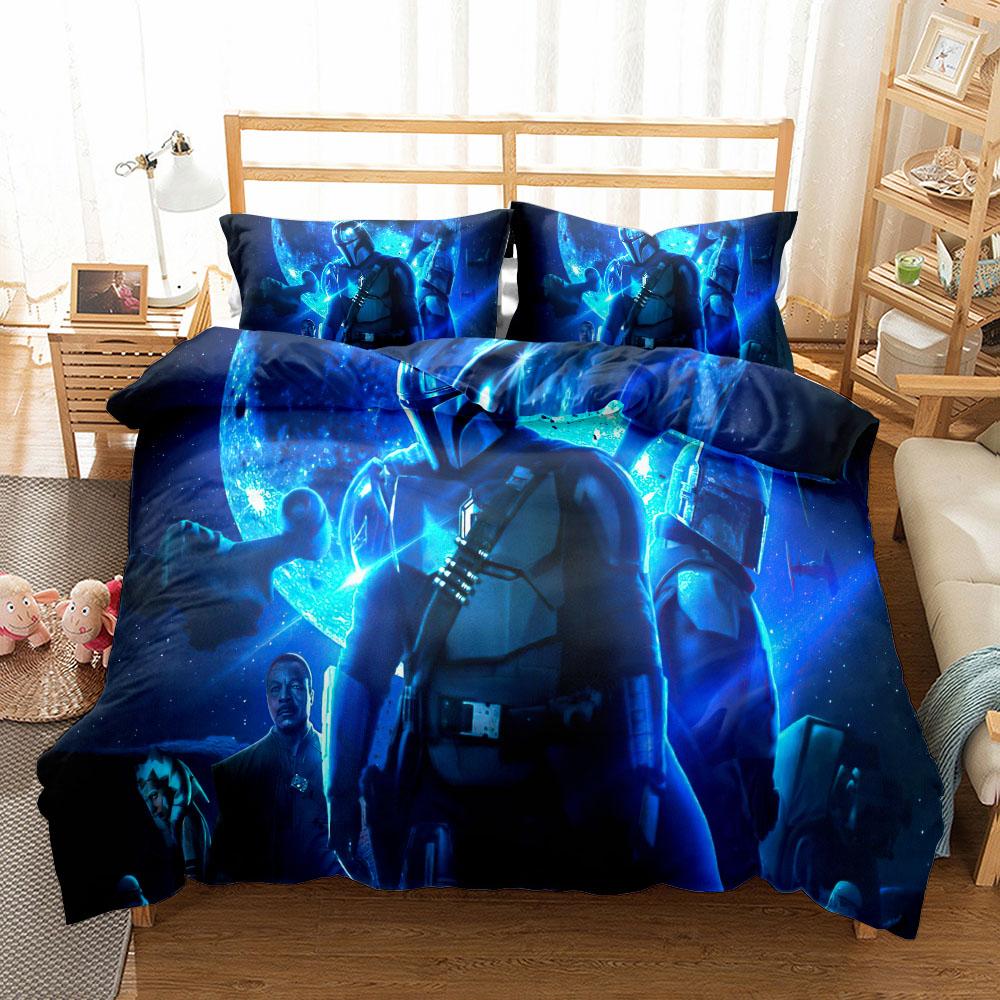 

Blue Soldier Duvet Cover Set King Queen Double Full Twin Single Size Bed Linen Set Military EU single(135x200cm)