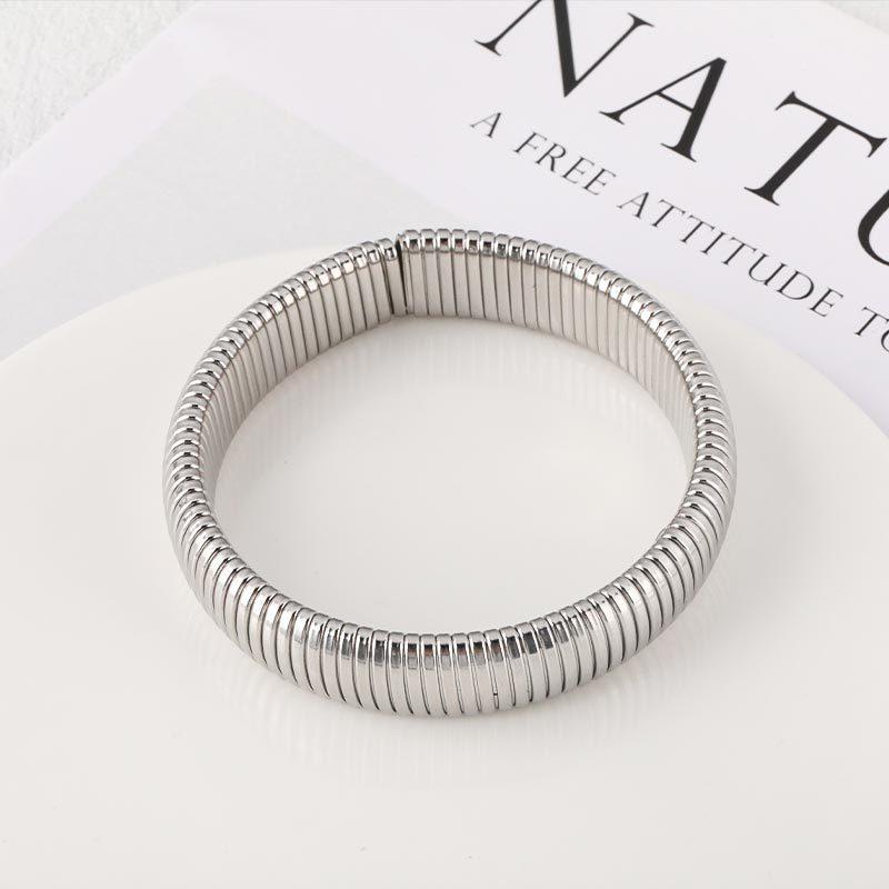 European and American Retro Striped Elastic Bracelet Simple Fashion Trend Adjustable Bracelet