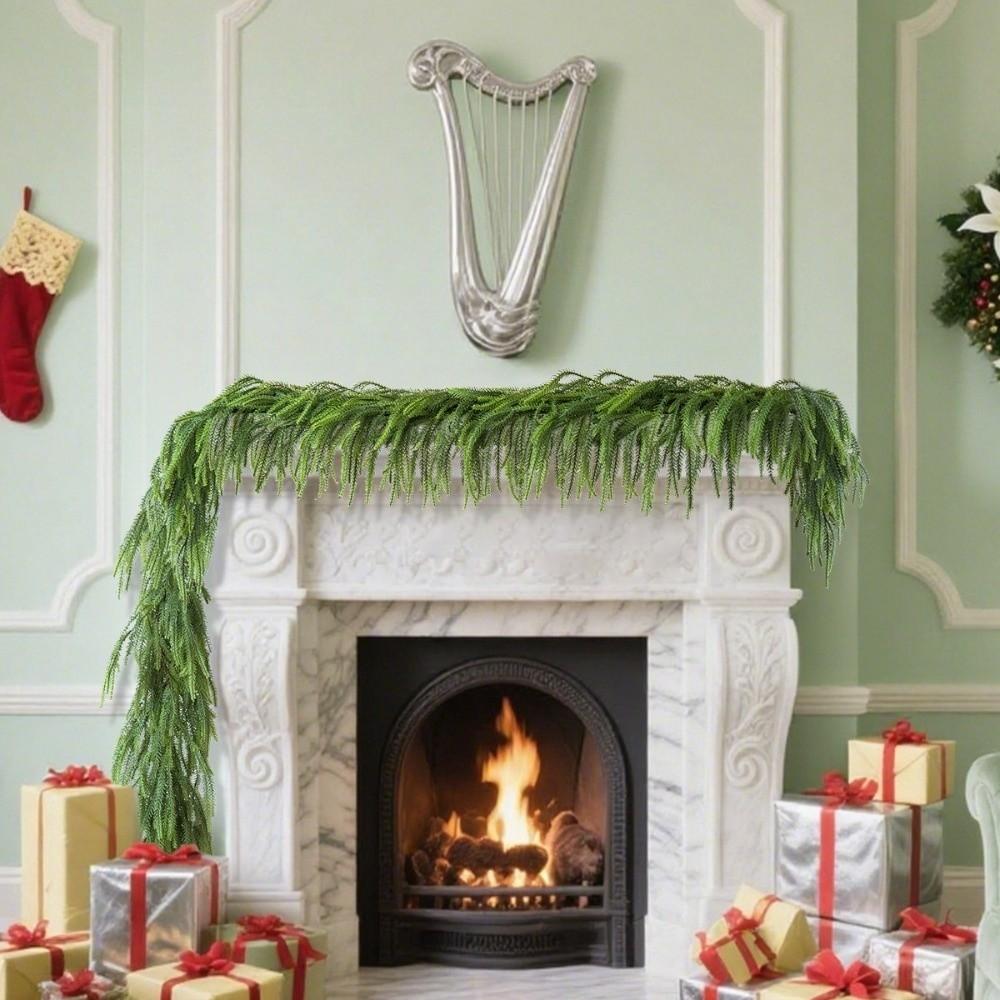 New 180/270cm Simulated Rattan PE Artificial Xmas Runner DIY Accessories Christmas Garland Wreath Party Supplies
