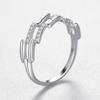 Tancise Classic 925 Sterling Silver  Zircon Ring Ladies Jewelry Wedding Promise Party Gift