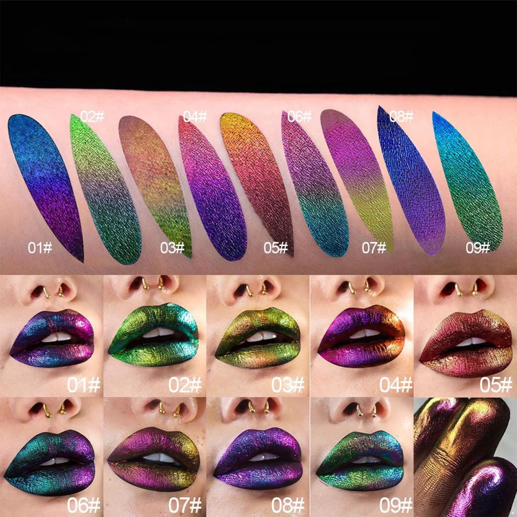 1Pc Chameleon Liquid Eyeshadow Metallic Glitter Shimmer Long Lasting Waterproof Eye Makeup Vegan Cruelty Free for Women Girls Party