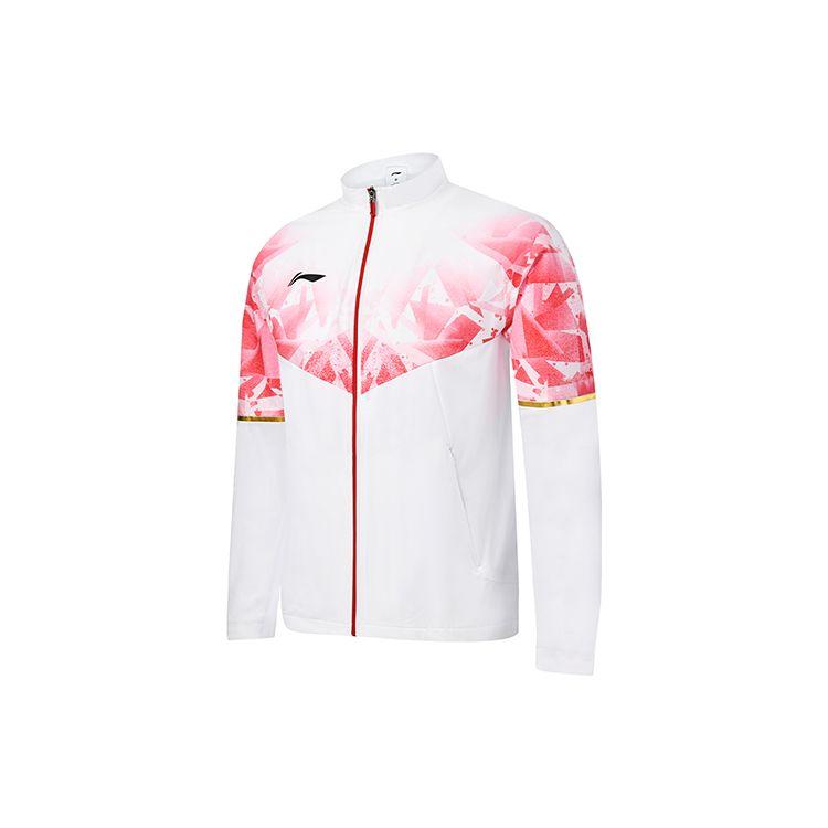 Li-Ning Feather Series International Team Competition Cool And Dry Stand Collar Color Block Long Sleeve Sports Jacket Men Jackets AYYS019-1