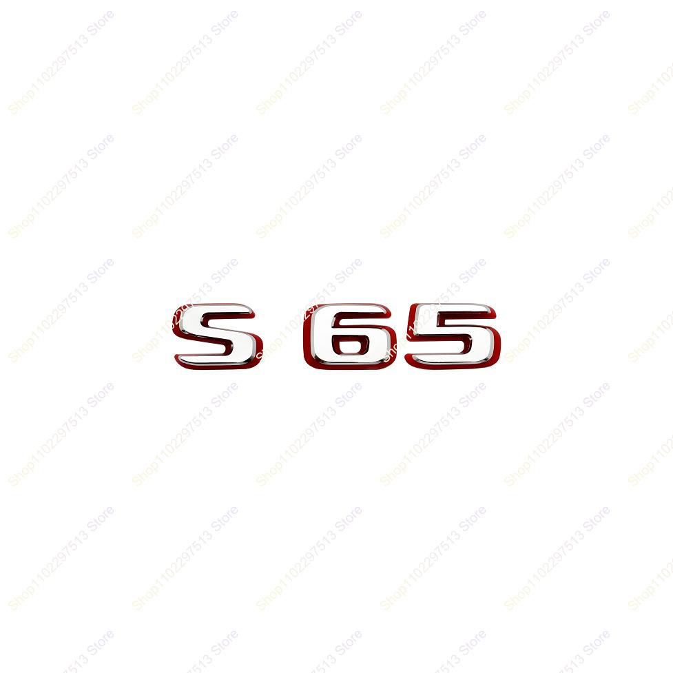 3D New style Two tone Number Letters S63 S65 S63L S65L ABS Emblem for W222 W223 Car Fender Trunk Logo Sticker