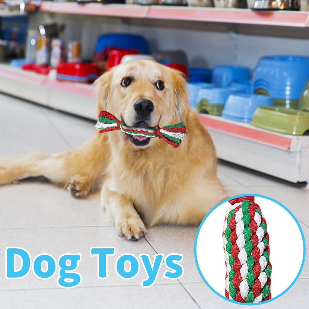 Dog Toys,  Cotton Rope Chew-resistant, Christmas Series Pet Toys, Chew-resistant Teething Interactive, Boredom-relieving Dog Toys.