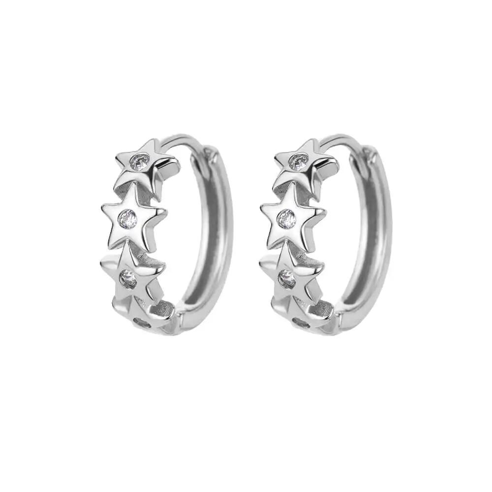 Stainless Steel Star Hoop Earings For Women Trend New In Luxury Gold Earrings Ear Jewelry Gift pendientes mujer