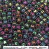 Colorful Acrylic Square Beads: English & Russian Letters for Handmade DIY Bracelets & Jewelry Accessories