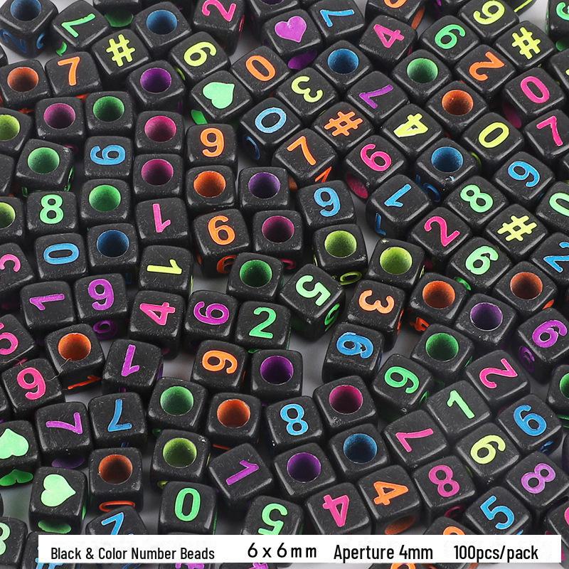 Colorful Acrylic Square Beads: English & Russian Letters for Handmade DIY Bracelets & Jewelry Accessories