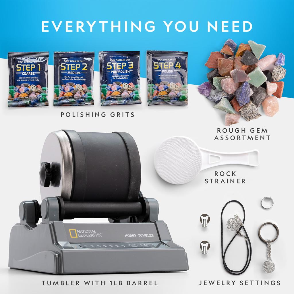 National Geographic Hobby Rock Tumbler Kit NGHOBBYTUMBLER [National Geographic] [Item]