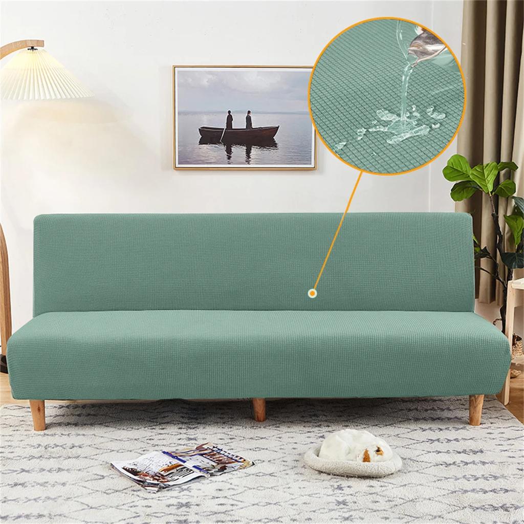 Jacquard Solid Color Sofa Bed Cover Elastic Water Repellent Couch Cushion Cover Non-slip All-inclusive Seat Slipcover for Home
