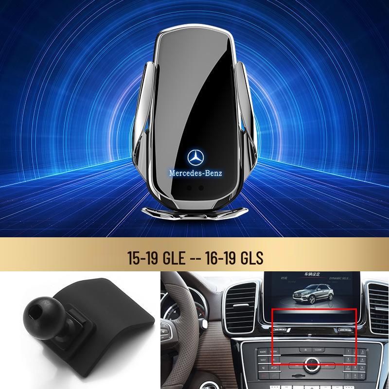 Bezdrátový držák telefonu s rychlým nabíjením Mercedes-Benz pro třídu C/třídu R/třídu S/třídu E/GLK/třídu B