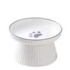 Large Ceramic Cat & Dog Bowl - Elevated Design for Cervical Protection, Wide Mouth, Garfield Cat-Suitable
