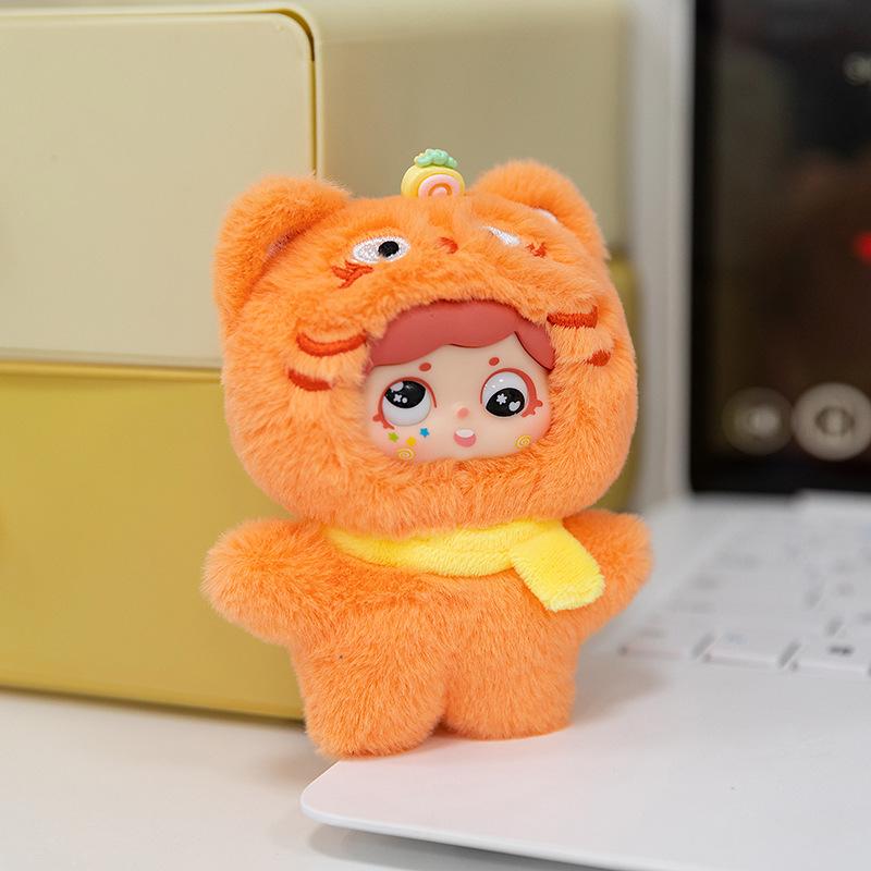 Cute Colorful Mini Vinyl Face Doll Keychain Plush Toy Bag Pendant Birthday Gift
