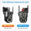 8MP PTZ WiFi 4K Three Lens Screen Camera Outdoor Three Screens Protection Motion Detection Outdoor IP CCTV Survalance Cameras