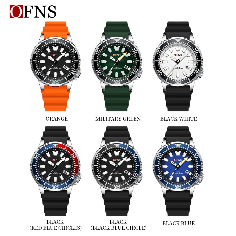 Men's Quartz Watch Calendar Luminous Sports Rubber Strap Waterproof Casual Cool Wristwatch Male Clock Reloj Hombre