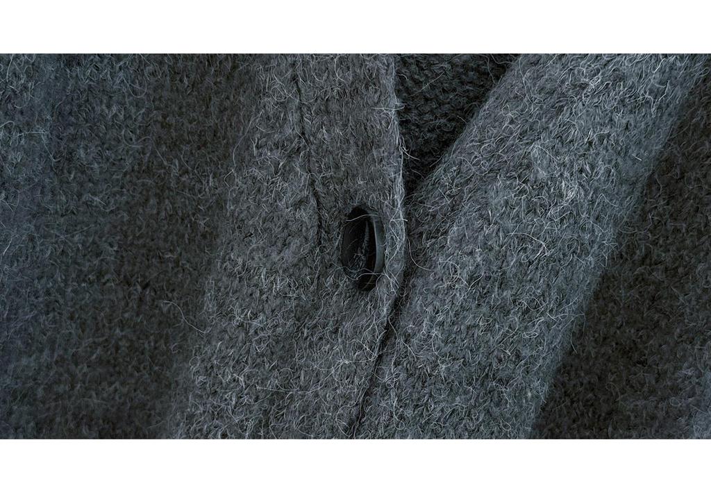 Women's Mid-Length Wool V-Neck Cardigan - Korean Style, 2026 Spring/Winter Collection