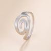 Irregular Swirl Spiral Ring Stainless Steel Women Minimalist Finger Rings Geometric Jewelry Birthday Gift