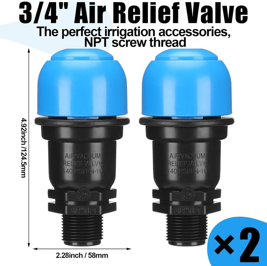 For Water Management Solutions Air Release Valve Irrigation Valve 1 Inch Easy Installation NPT Threading For Drainage Systems