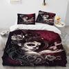 3D Print Horror Gothic Female Skull Dead Girl Comfortable Duvet Quilt Cover Pillowcase Bedding Set Children Bedroom Home Textile