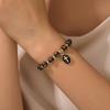 Trendy Cross Pendant Beaded Couple Bracelet