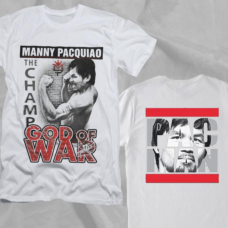 Manny Pacquiao Retro Style 2019 White Double Sided T-Shirt S