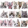 10Pcs/Lot Pocket Cat Embroidery Patch Iron On Patches For Clothing Thermoadhesive Patches On Clothes Cartoon Patch Animal Badges