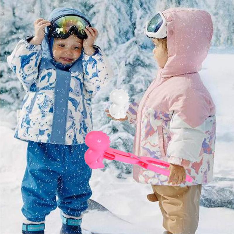 Christmas Bunny Dinosaur Snowman Rice Mold Snowball Maker Rice Ball Mold with Handle Winter Snow Toys Cute Animal Rice Shaper
