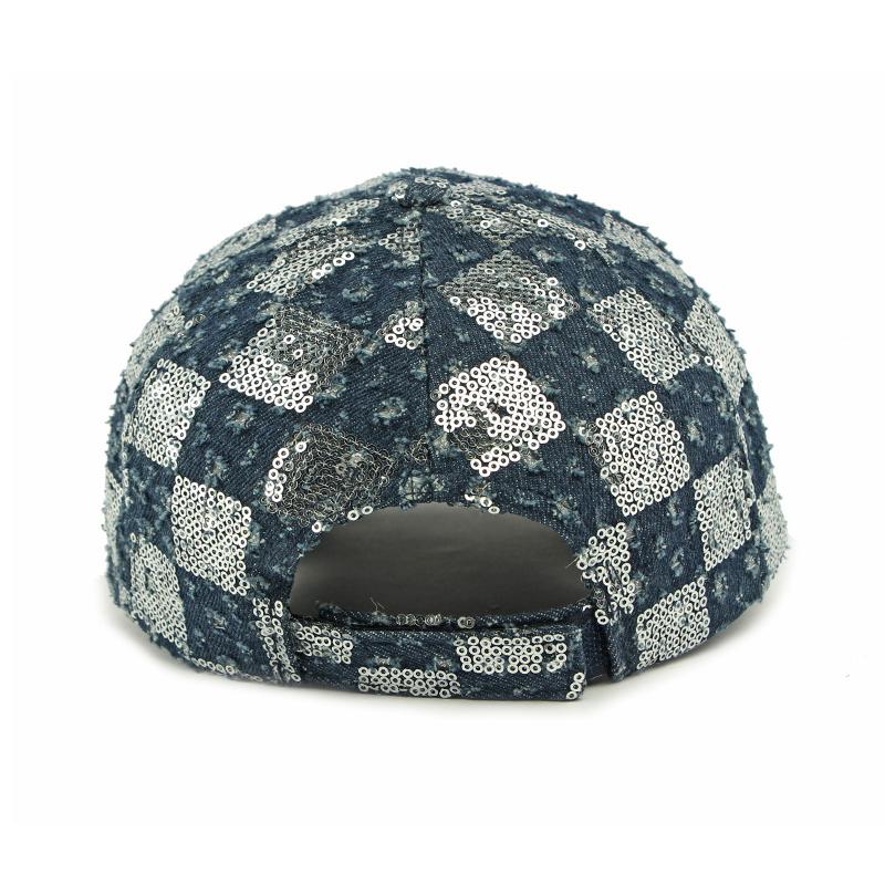 Women's Sequin Baseball Cap Men Denim Cap Outdoor Sun Protection Sun Hat