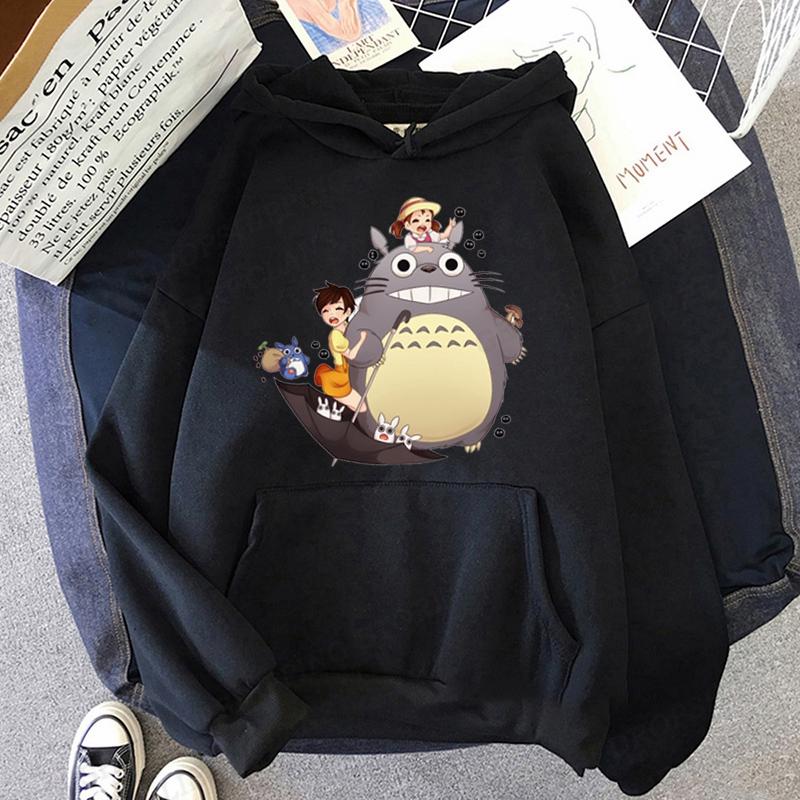 Japanese Anime Totoro Hoodie Unisex Fashion Hoodie Women Sweats Spirited Away Hoodies Boy Coats Graphics Unisex's Hoodie Sweatshirt