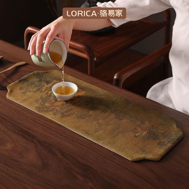 Tea Mat Zen Tea Cup Mat Tea Ceremony Waterproof Tea Tray Mat Thermal Insulation Mat Tea Mat Chinese Style