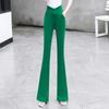 New Spring and Autumn Style Micro-flare Pants for Women with High Waist Design Niche Slim and Draped Trousers