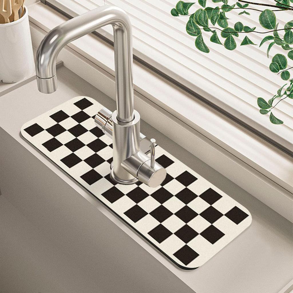 Kitchen Sink Splash Guard Absorbent Fast Drying Sink Faucet Mat Splash Guard Behind Faucet Drip