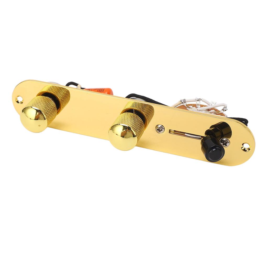 E-Gitarren-Kontrollplatte 3 Kanäle 2 Potentiometerknöpfe Vorverdrahtete Gitarren-Kontrollplatine für TL