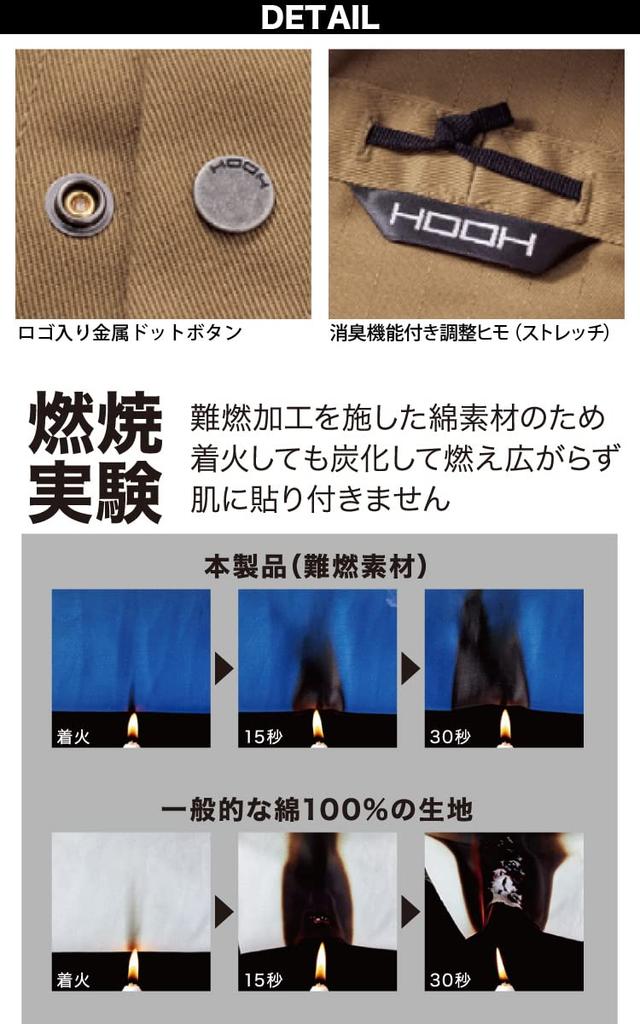 Murakami Clothing Welding Hat HOOH XO Circumference [Musashino Uniform] Flame-Retardant (with Brim) Workwear, 100% Cotton, Flame-Resistant,