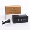 Wireless Charging Clock Sound Control Clock Wooden Clock Smart Wireless Charging Temperature Alarm Clock Electronic Digital Wooden Clock