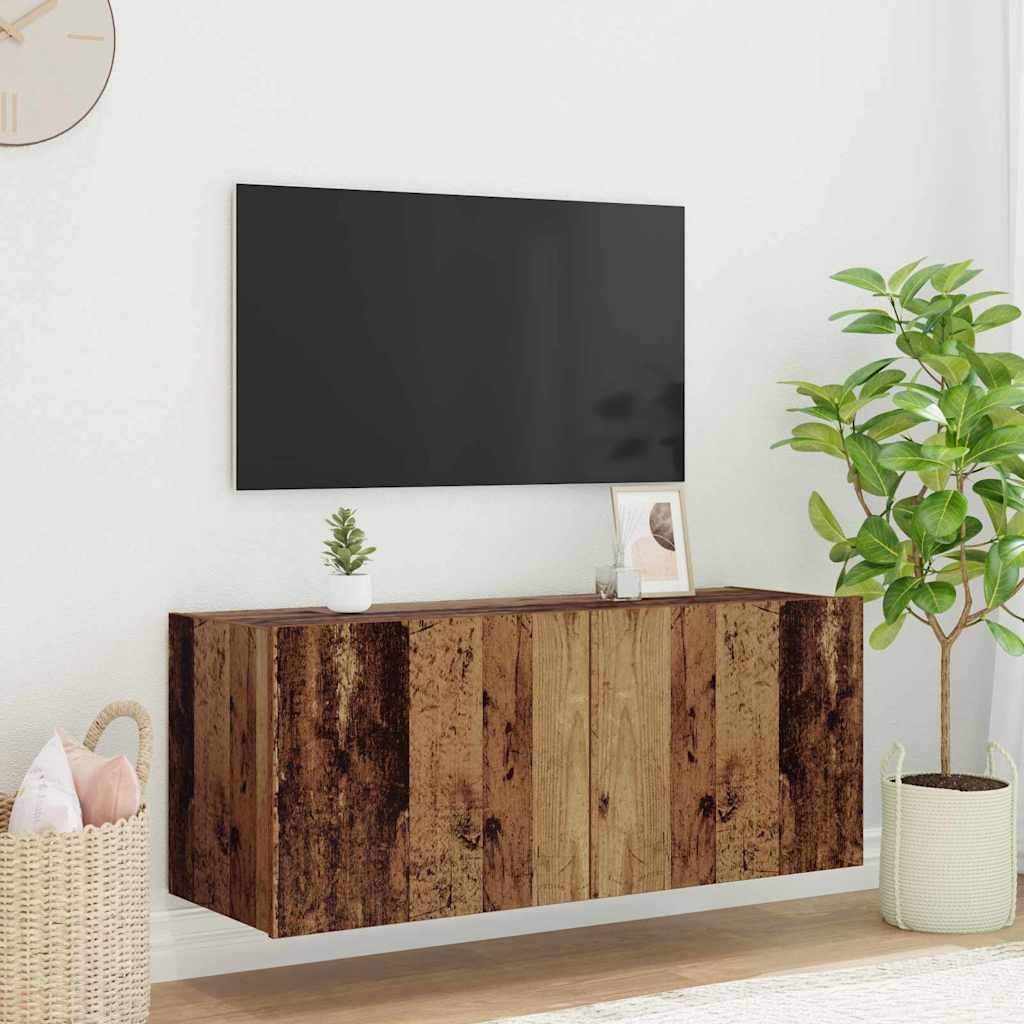 vidaXL TV-Wandschrank Altholz Holzwerkstoff