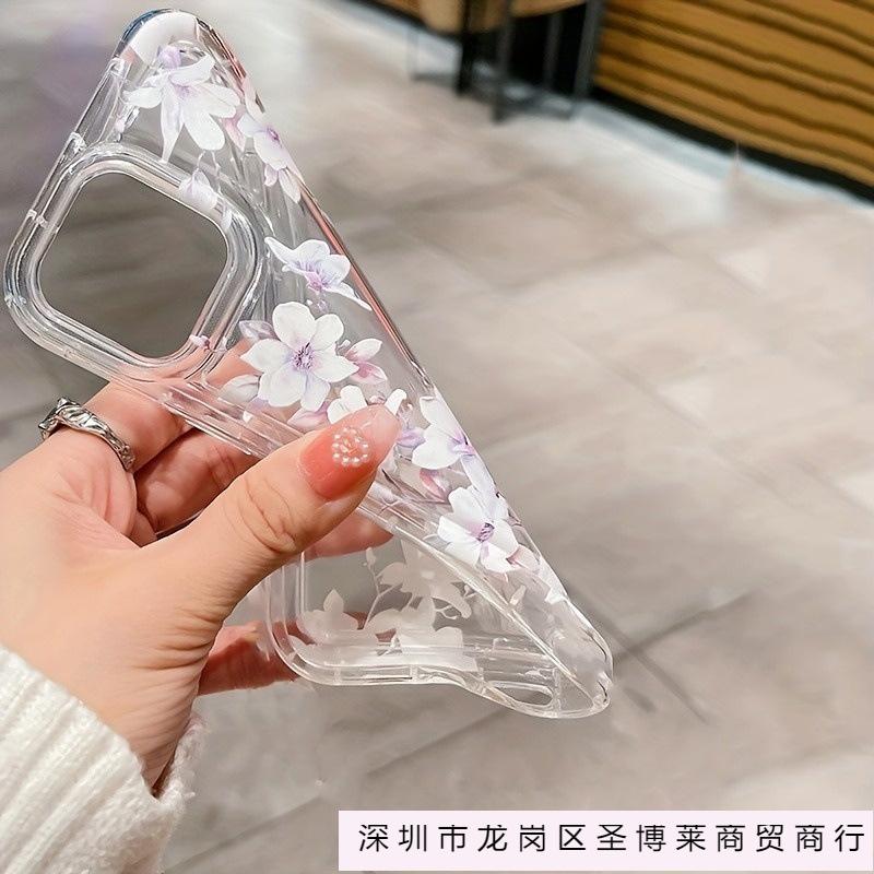 Elegant Ancient Style Floral iPhone 15 Case 14 Pro iPhone 13 Transparent 12 Female XS Max Shockproof 16 Soft Case