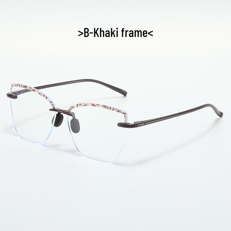 

2025 Очки для чтения высокого класса кошачий глаз квадратной формы с фильтром синего света для мужчин и женщин +2.00