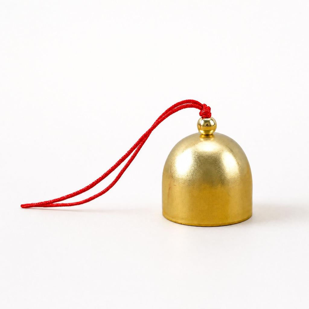 Hanging Bell with Red Rope for Christmas Tree Decoration