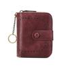 New Anti-theft Brush Women's Wallet Hollow Short Organ Card Bag Retro Large-capacity Wallet