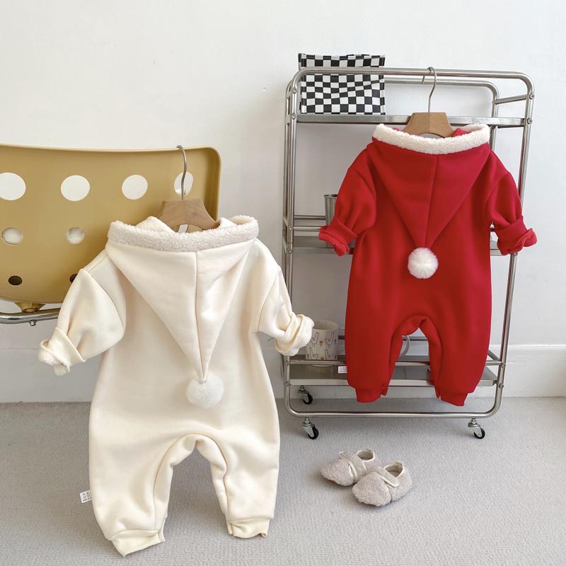 Salopete de Crăciun pentru bebeluși cu glugă, toamnă iarnă, hanorac pentru copii mici, haine pentru bebeluși, Anul Nou, costume pentru copii