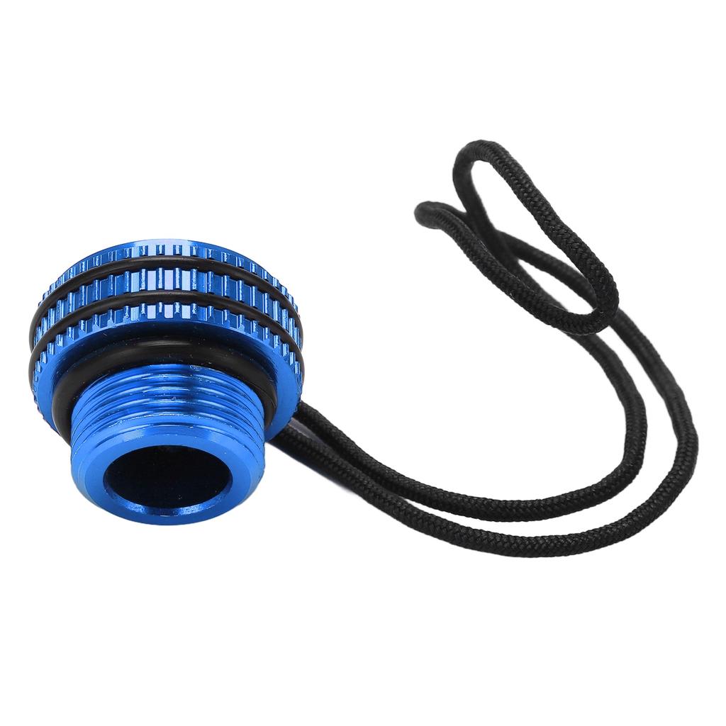 Scuba Diving Tank Valve Dust Plug Cap Protector Cover Dive DIN Tank Cover with CordBlue